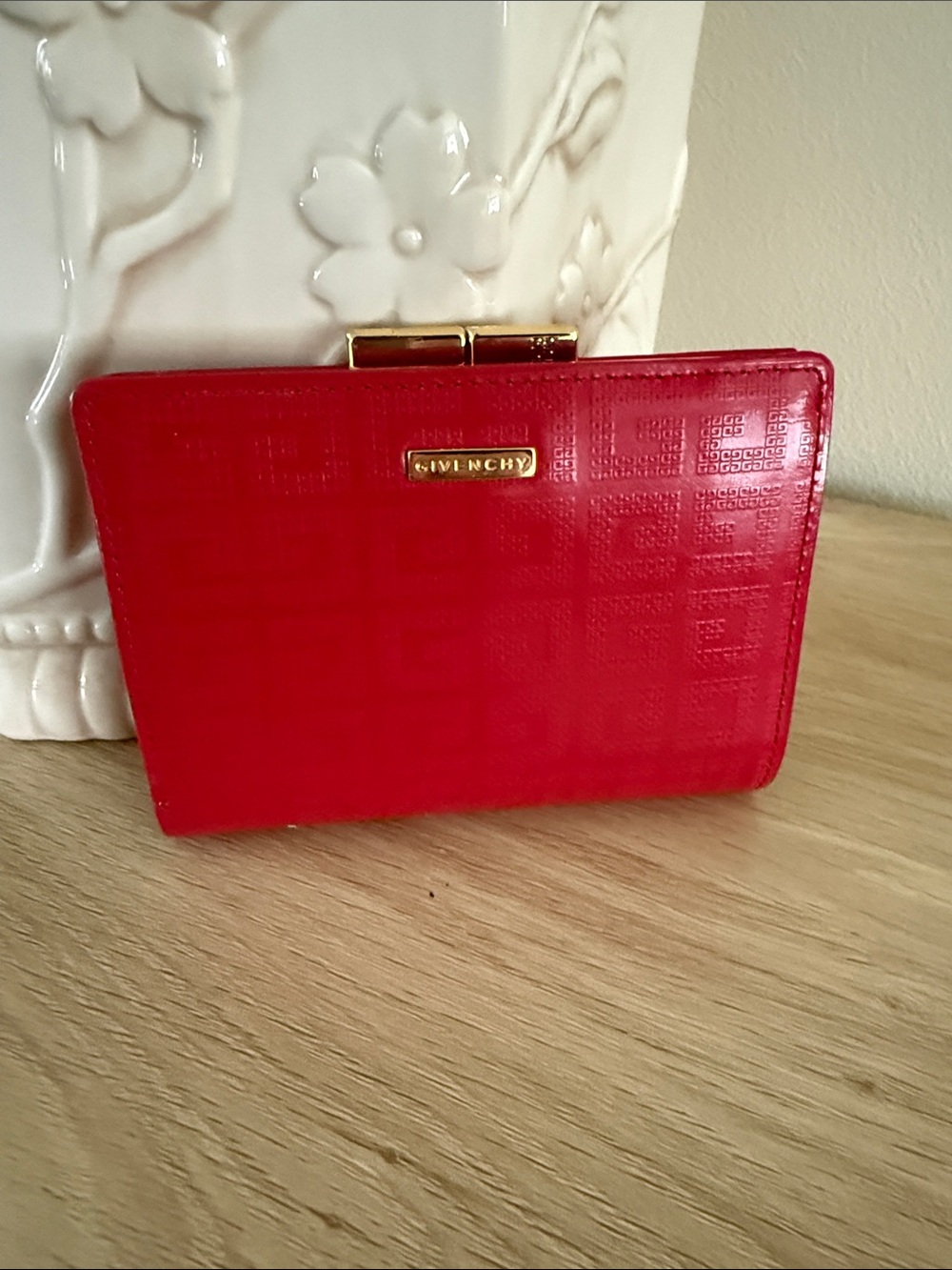 Givenchy Red Patent Leather Wallet